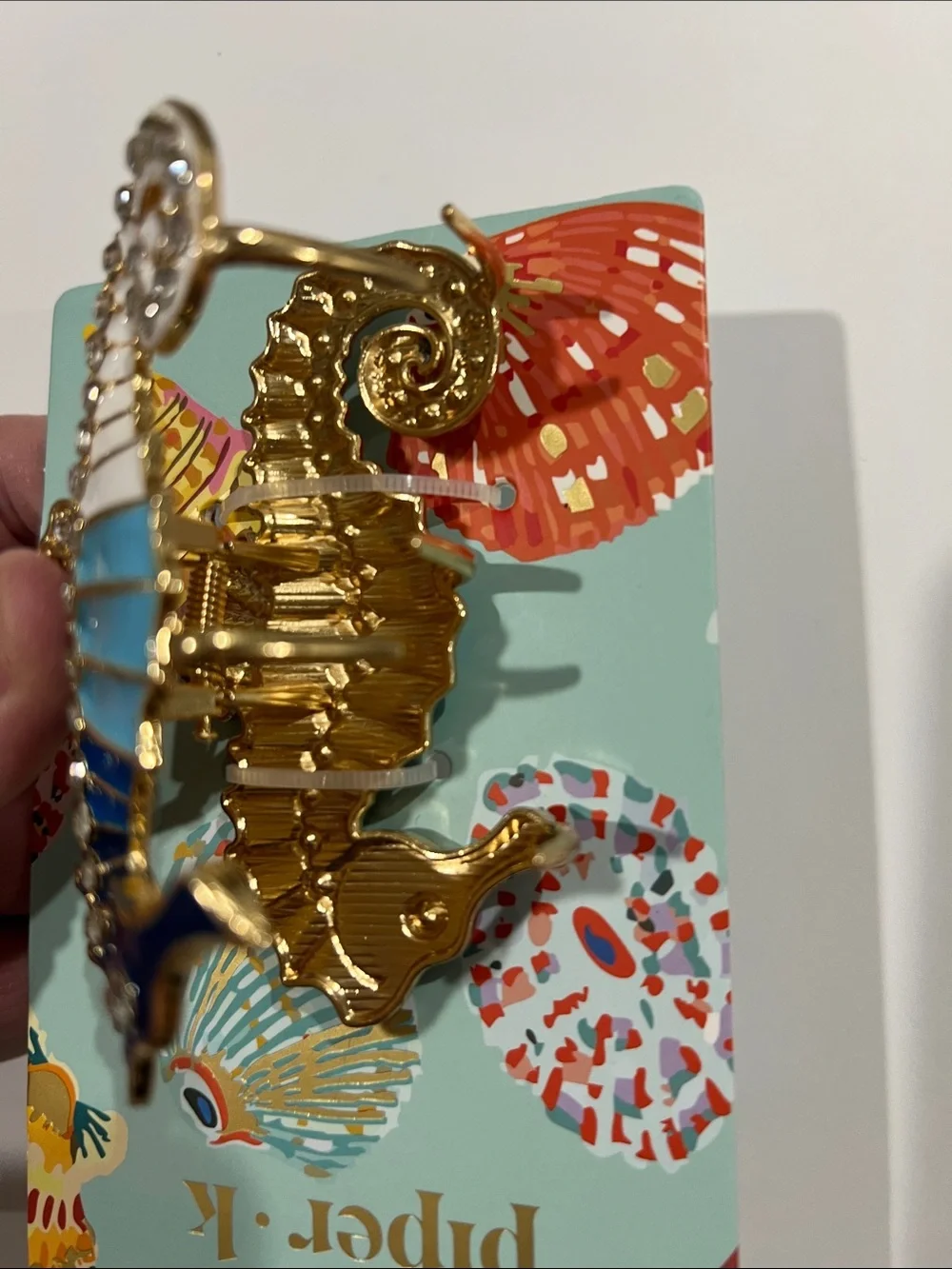 Piper K Seahorse hair claw clip
